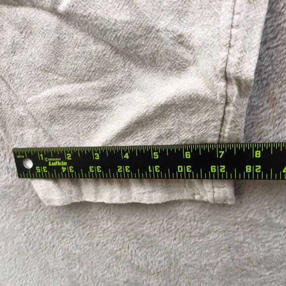 Old Navy Women's Linen Blend Pants Large High-Rise Straight Leg Pull On - Picture 6 of 11